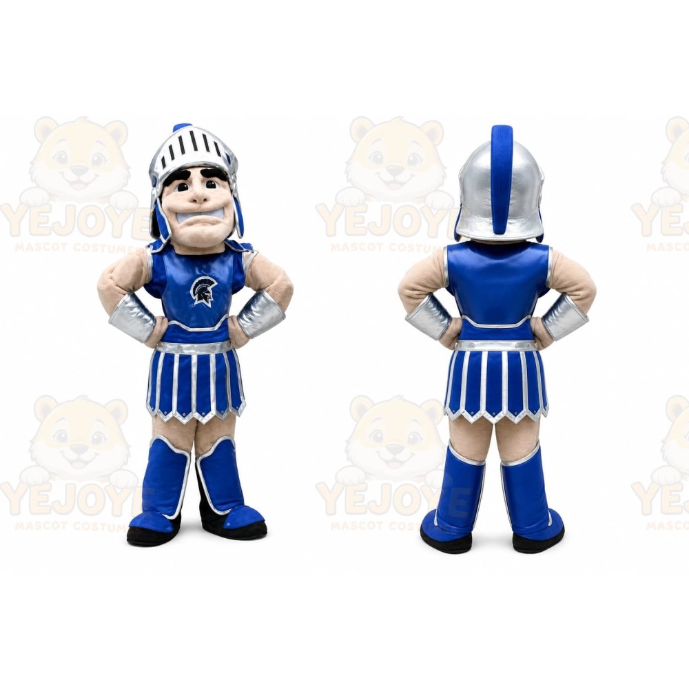 Blue Spartan Trojan Knight Mascot Costume