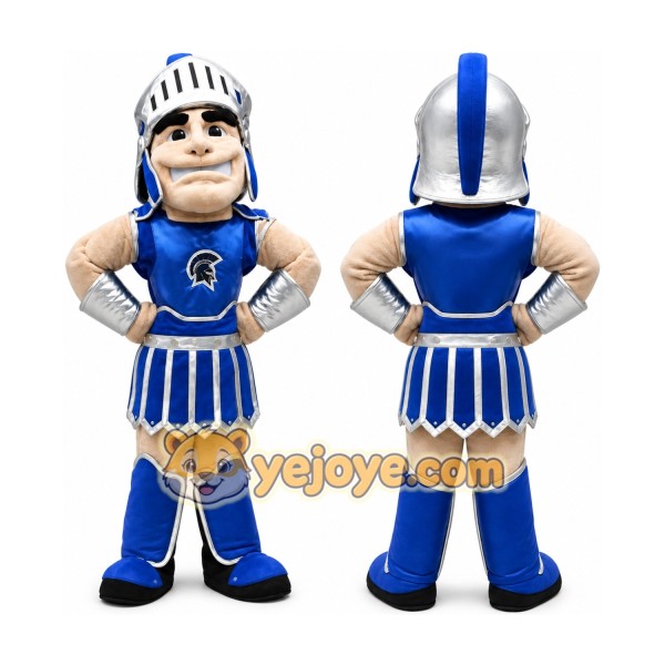 Blue Spartan Trojan Knight Mascot Costume