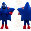 Blue Super Star Mascot Costume