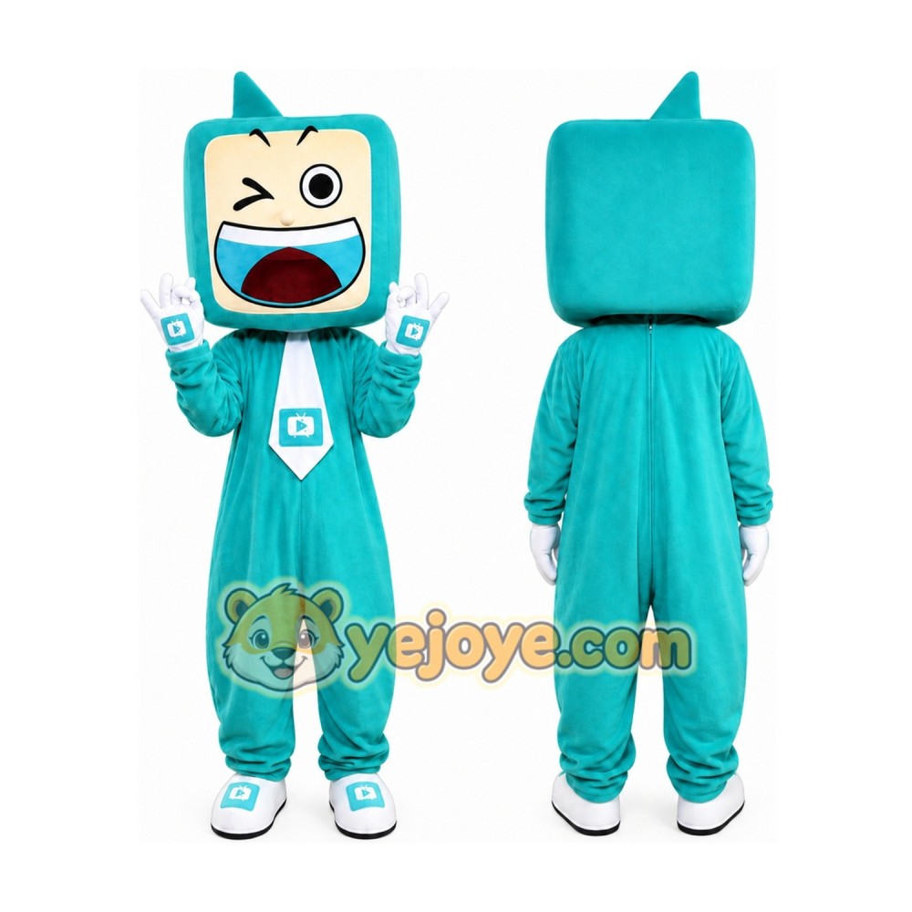 Blue Tv Mascot Costume Blue Tv Mascot Costume