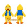 Blue Vest Chicks Animal Mascot Costume Blue Vest Chicks Animal Mascot Costume