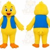 Blue Vest Chicks Animal Mascot Costume