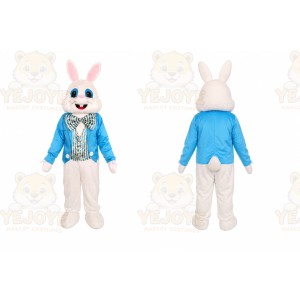Blue Vest Easter Bunny Mascot Costume