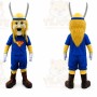 Blue Viking Man Mascot Costume
