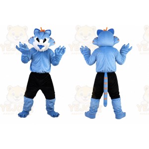 Blue Wolf Mascot Costume for Adult