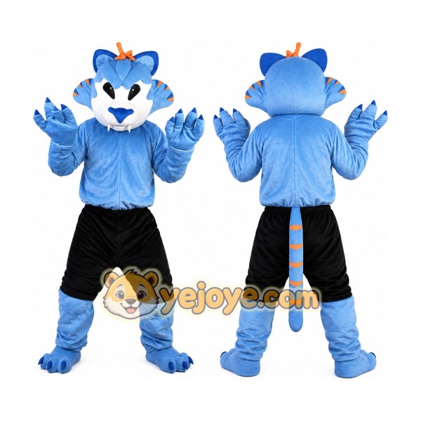 Blue Wolf Mascot Costume for Adult