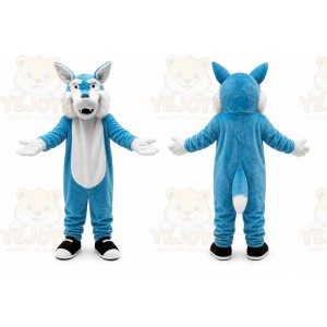 Blue Wolf Mascot Costume