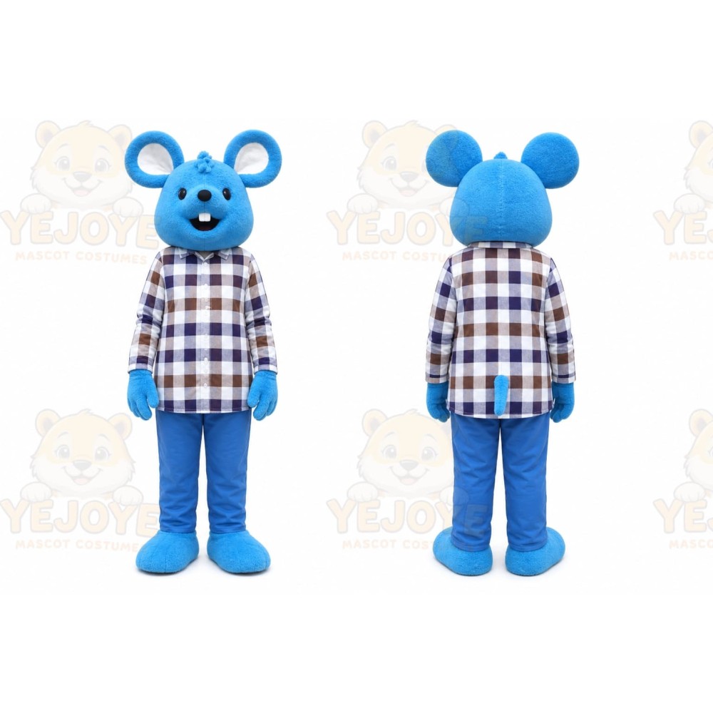 Blue_red mouse Mascot Costume