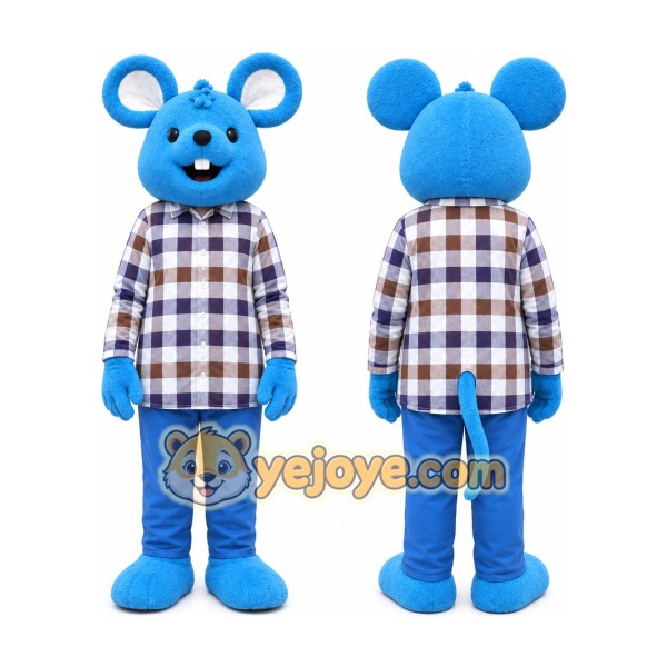 Blue_red mouse Mascot Costume
