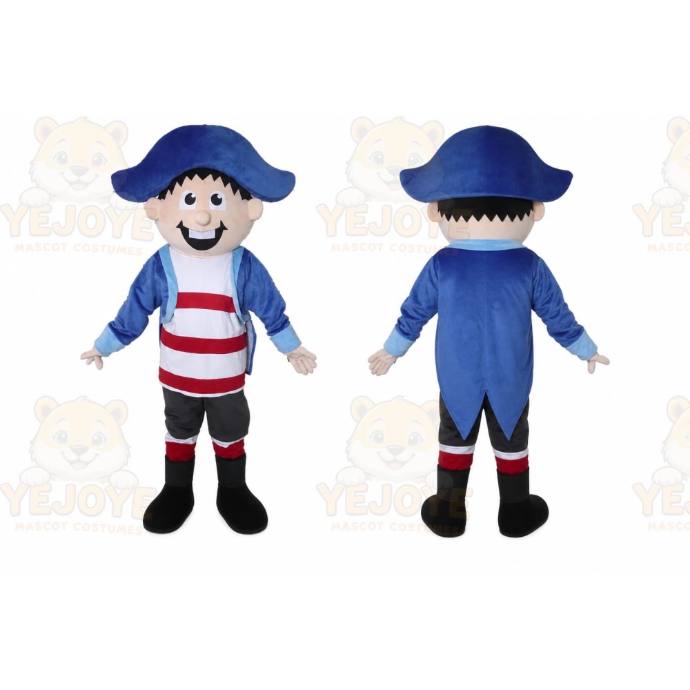 Boy Mascot Costume With Blue Hat
