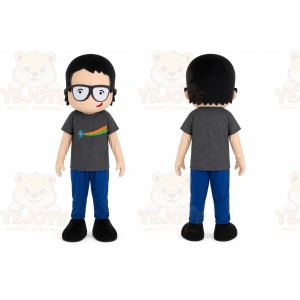 Boy Mascot Costume With Glasses