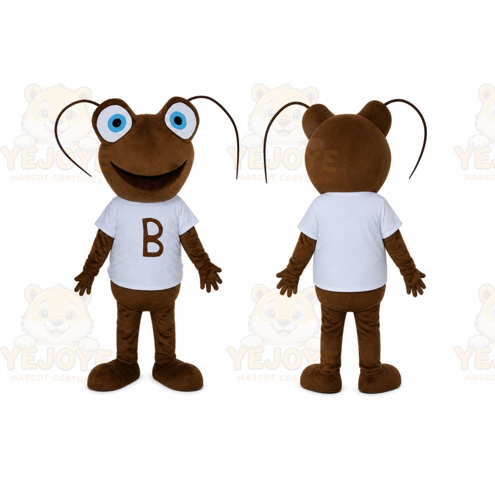 Brown Ant Mascot Costume Cartoon Ant