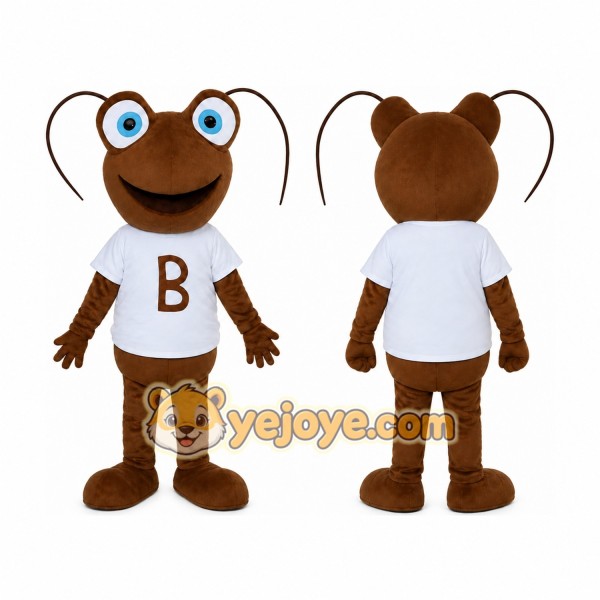 Brown Ant Mascot Costume Cartoon Ant