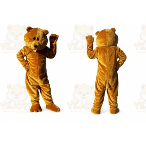 Brown Bear Beaver Cartoon Mascot Costume