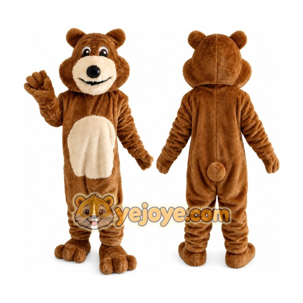 Brown Bear Mascot Costume Deluxe