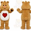 Brown Bear Mascot Costumes with Love Heart