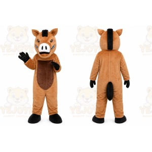Brown Boar Mascot Costume
