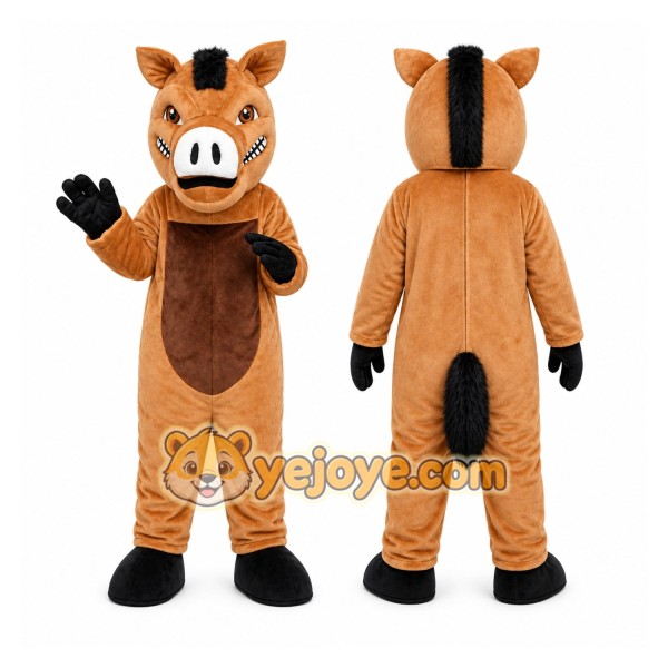 Brown Boar Mascot Costume