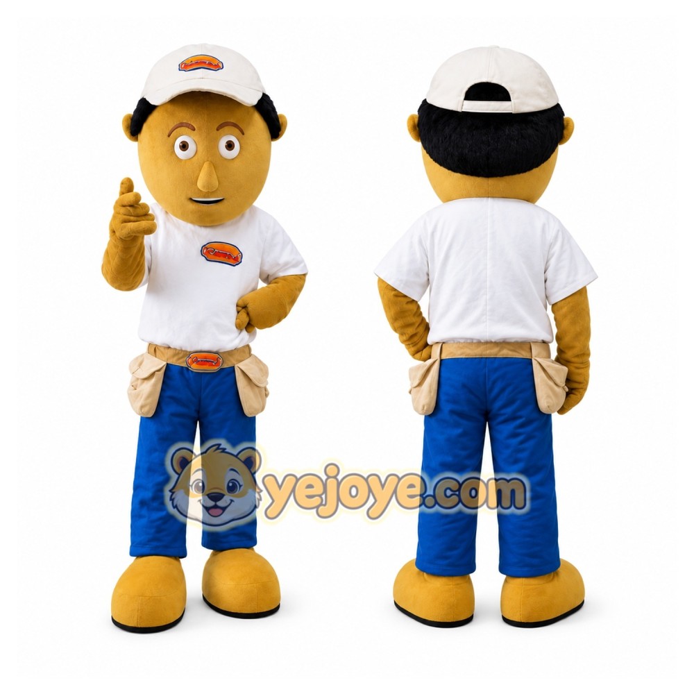 Brown Boy Mascot Costume