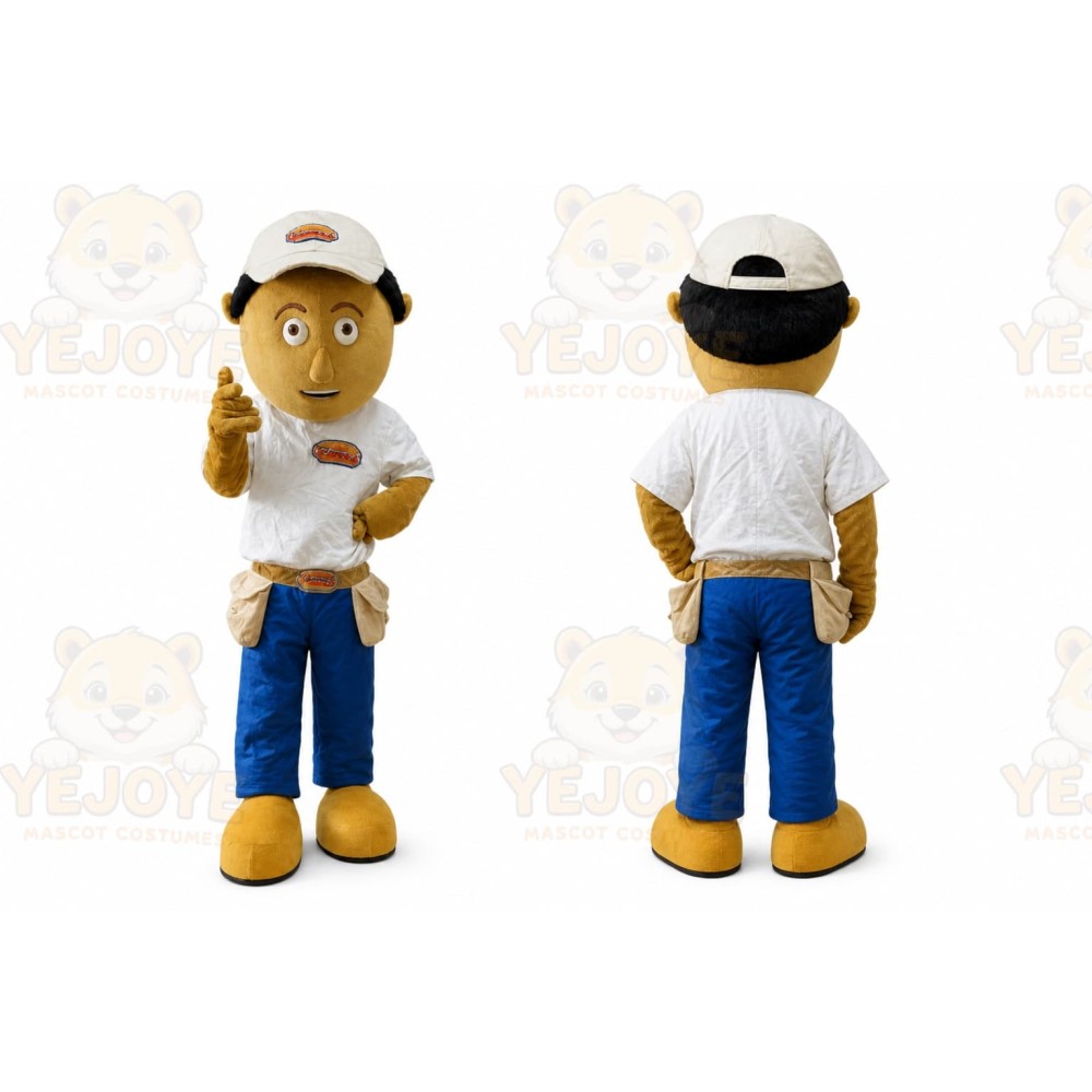 Brown Boy Mascot Costume