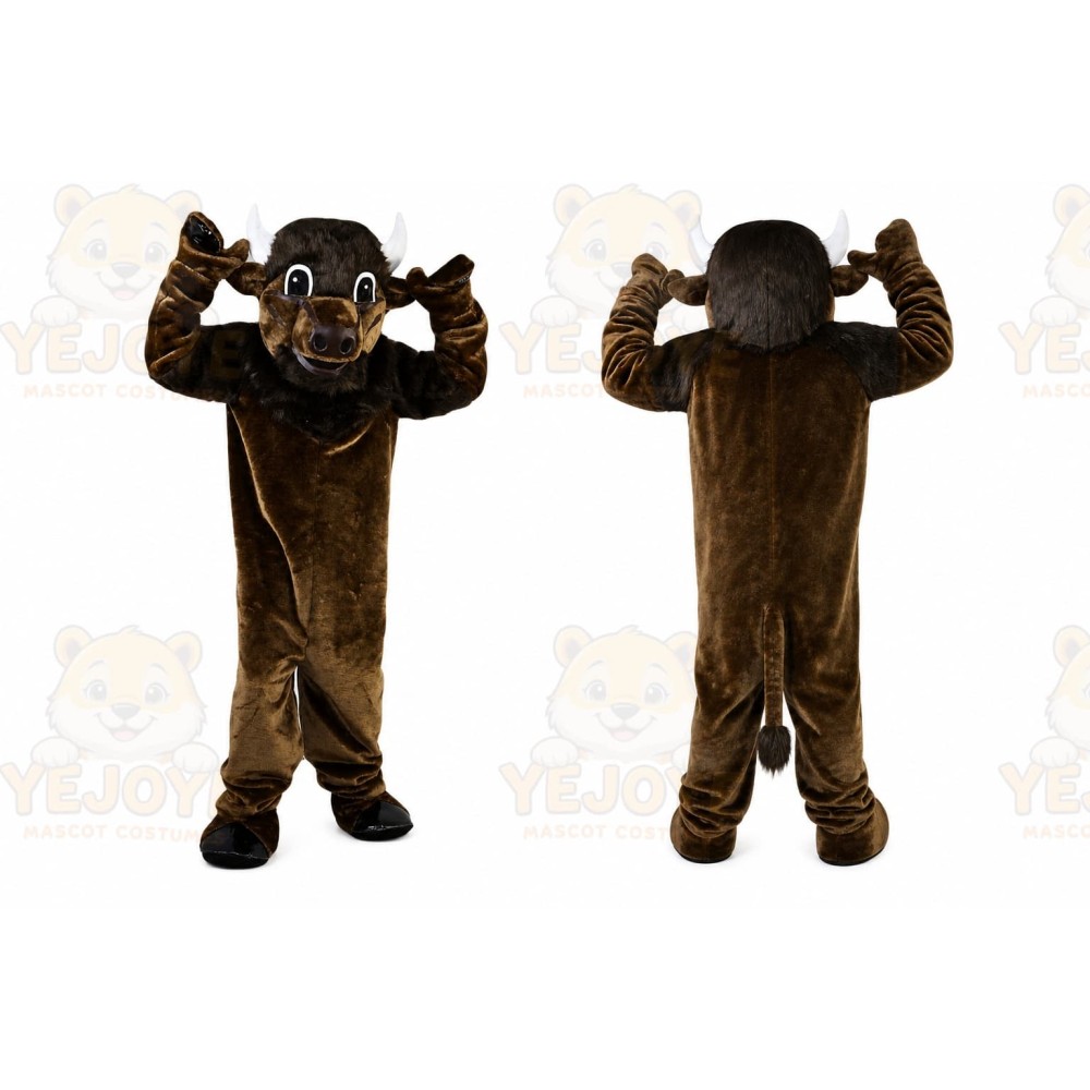 Brown Bull Ox Mascot Costume for Adult