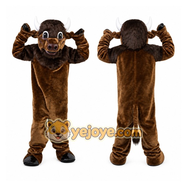 Brown Bull Ox Mascot Costume for Adult