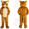 Brown Cat Cartoon Mascot Costume