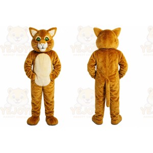 Brown Cat Cartoon Mascot Costume