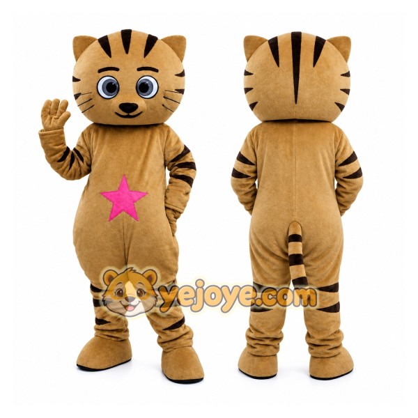 Brown Cat Holiday Mascot Costume