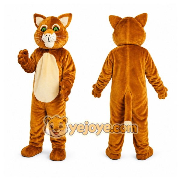 Brown Cat Mascot Costume for Adult