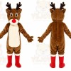 Brown Christmas Deer Elk Mascot Costume