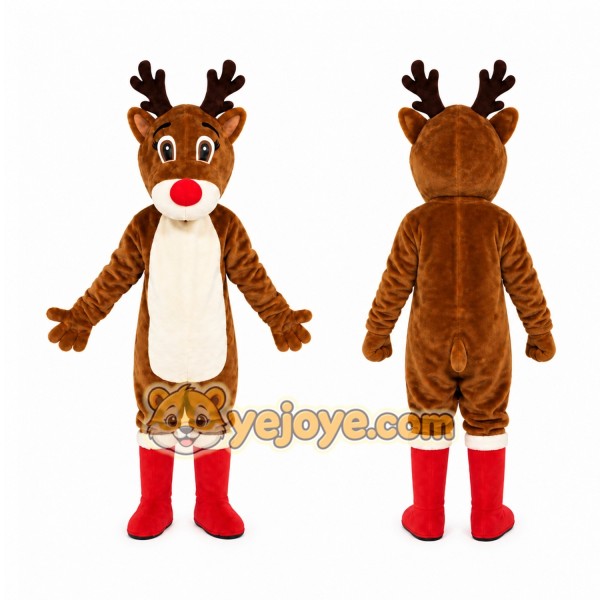 Brown Christmas Deer Elk Mascot Costume