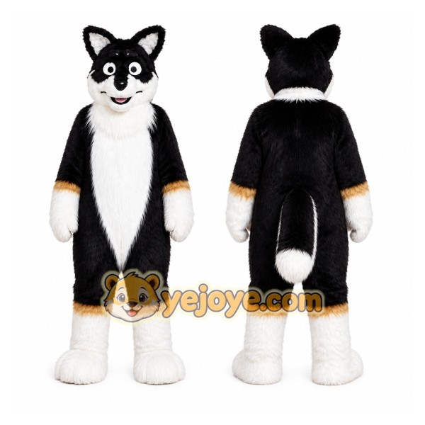 Brown Dog Fox Husky Mascot Costume