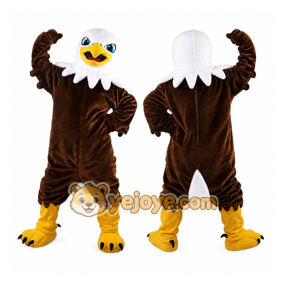 Brown Eagle Bird Cartoon Mascot Costume Brown Eagle Bird Cartoon Mascot Costume