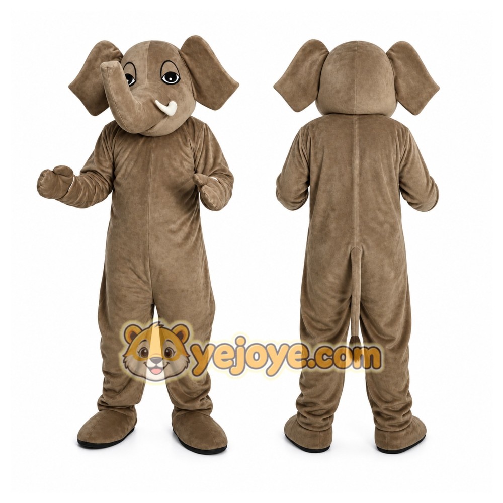 Brown Elephant Mascot Costume Brown Elephant Mascot Costume