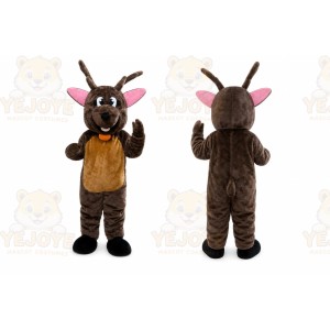 Brown Fur Deer Mascot Costume