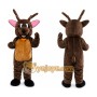 Brown Fur Deer Mascot Costume