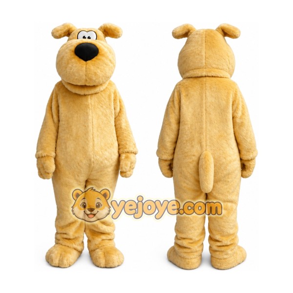 Brown Furry Dog Snocrates Adult Mascot Costume