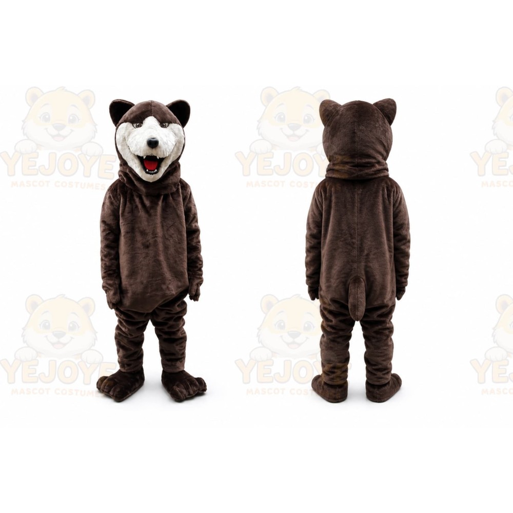 Brown Grizzly Bear Mascot Costume Deluxe Material