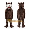Brown Grizzly Bear Mascot Costume Deluxe Material Brown Grizzly Bear Mascot Costume Deluxe Material