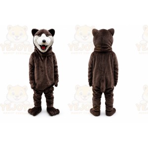 Brown Grizzly Bear Mascot Costume Deluxe Material