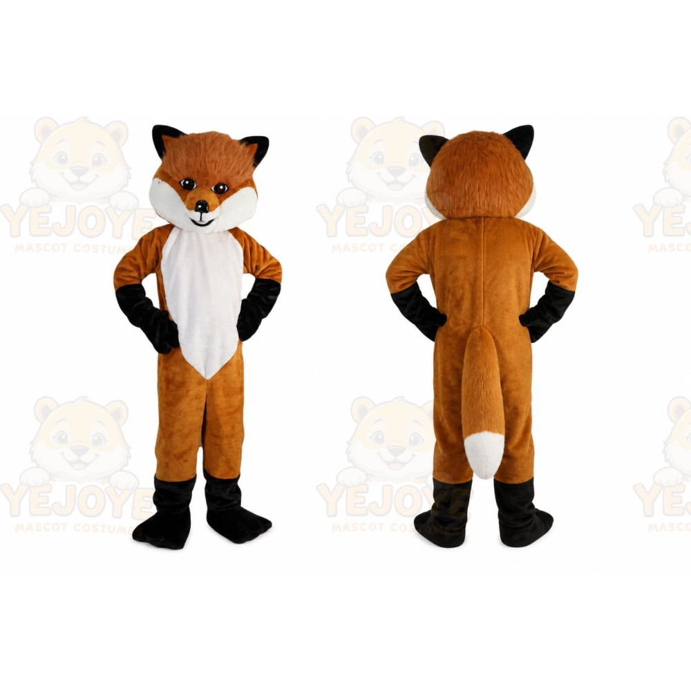 Brown Hairy Fox Mascot Costume for Adult