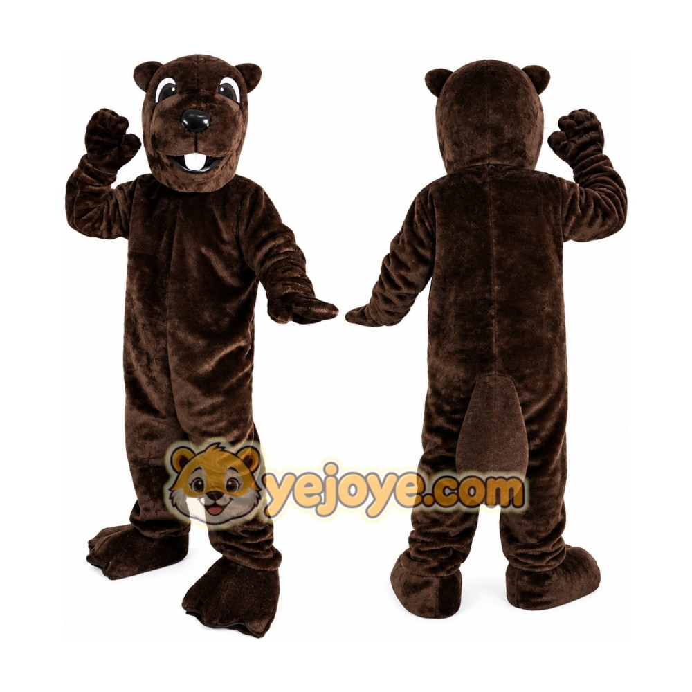 Brown Beaver Mascot Costume
