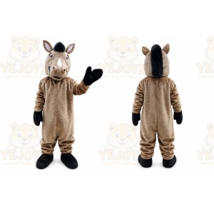 Brown Horse Mascot Costume Mustang Mascot