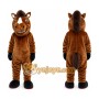 Brown Horse Mascot Costume Mustang Stallion