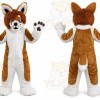 Brown Husky Dog Fox Cartoon Mascot Costume