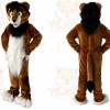 Brown Lion Dog Fox Cartoon Mascot Costume