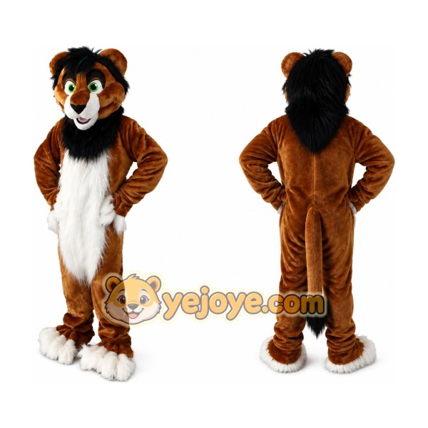 Brown Lion Mascot Costume