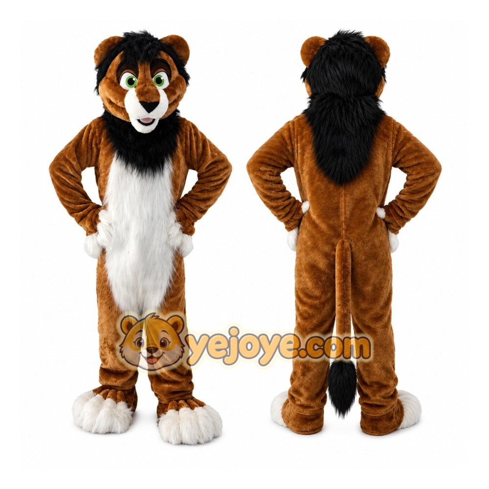Brown Lion Mascot Costume