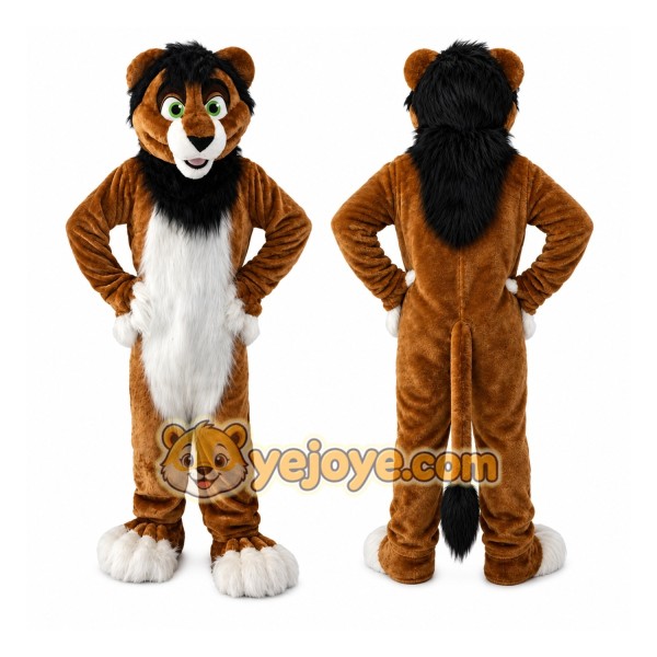 Brown Lion Mascot Costume